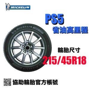 米其林 215/45R18 PS5 熱血駕馭 馬3適用